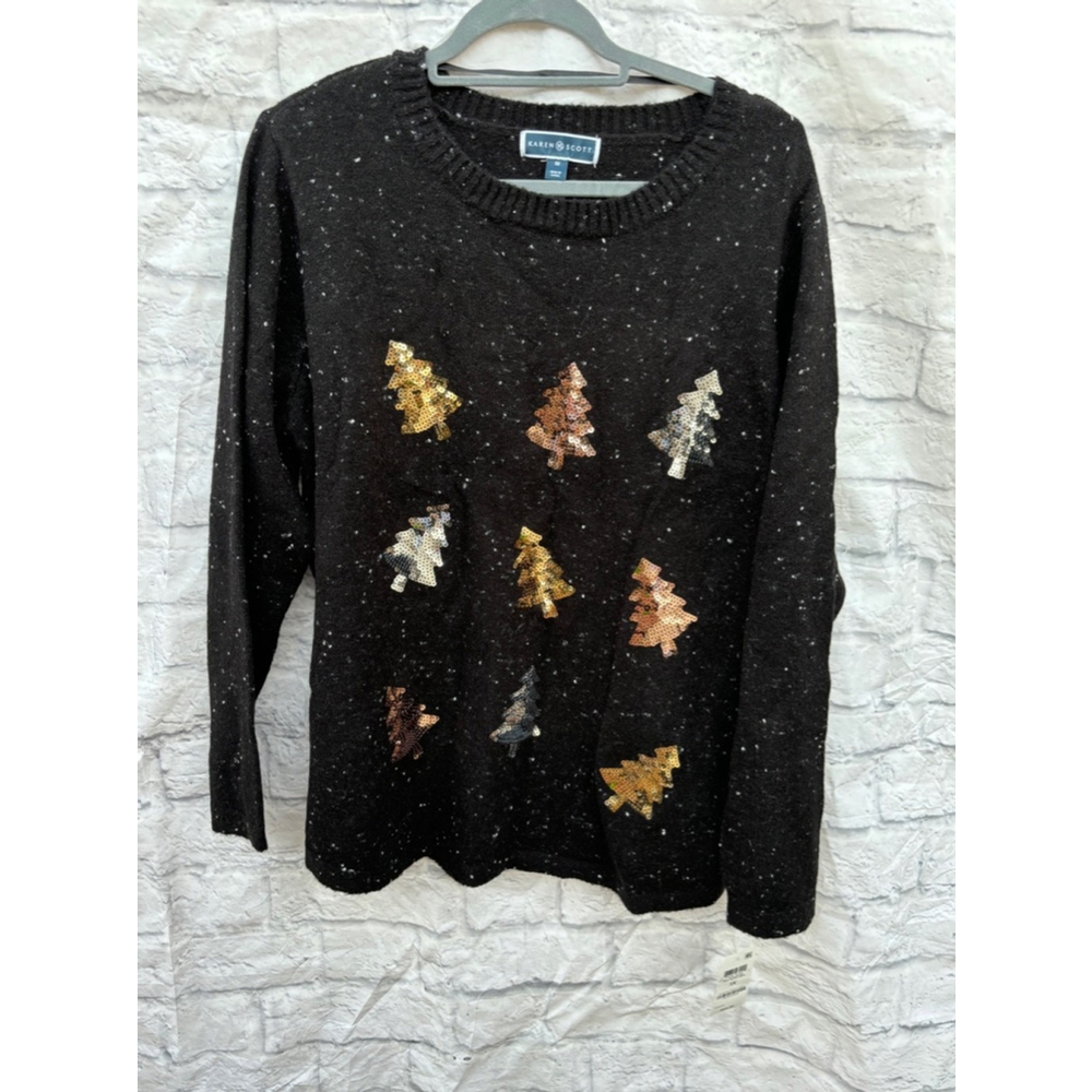 New with Tags Black Bronze &‎ Gold Christmas Sweater 1X